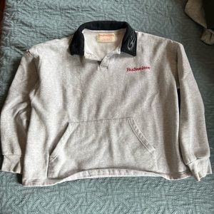 Men’s small budweiser pacsun collared sweatshirt